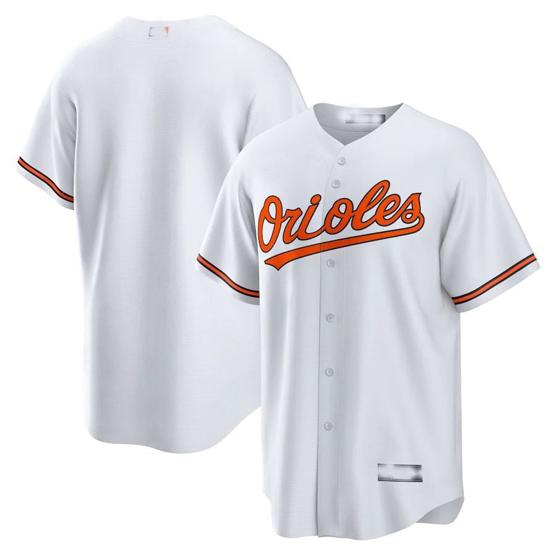 Custom Baltimore Orioles White Home Replica Team Jersey Baseball Jerseys