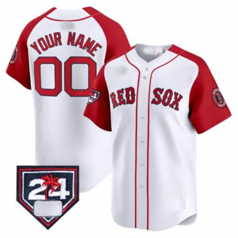 Custom Boston Red Sox 2024 Spring Training Patch Vapor Premier LimitedC All Stitched Baseball Jersey
