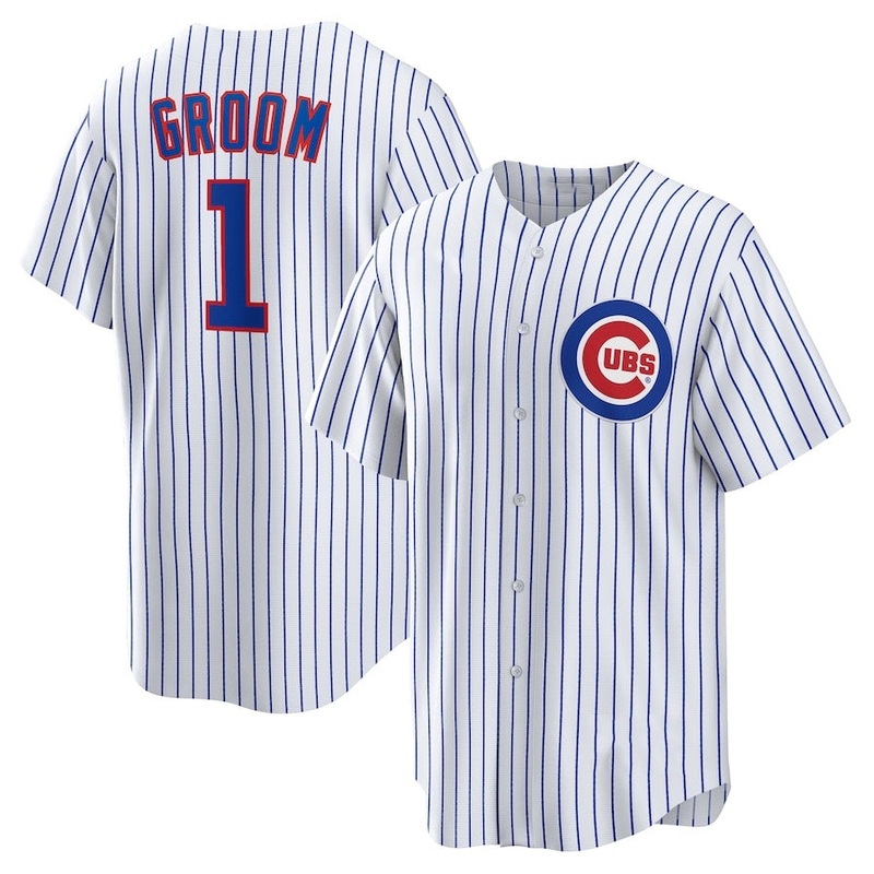 Chicago Cubs #1 Groom Home Replica Jersey – White Stitched Baseball Jersey