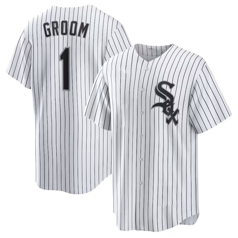 Chicago White Sox #1 Groom Home Replica Jersey – White Stitched Baseball Jersey