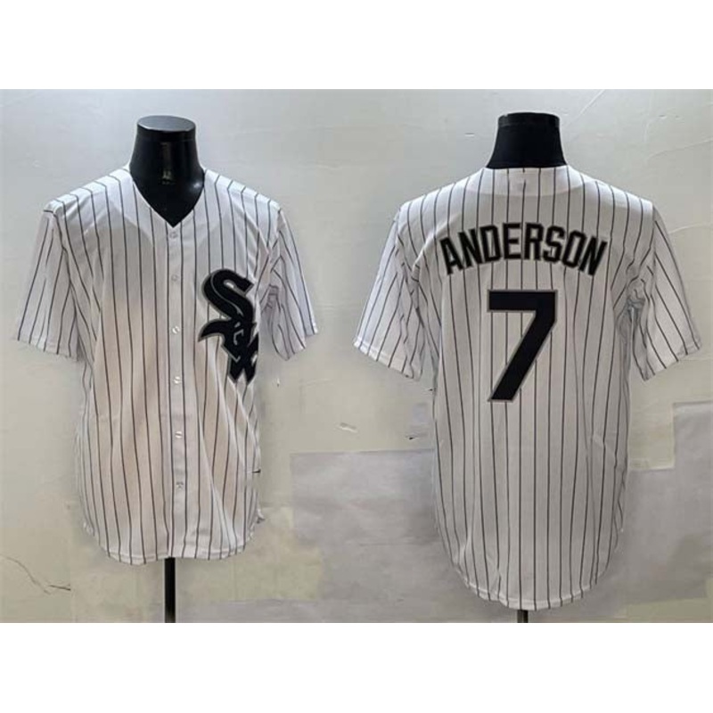 Chicago White Sox #7 Tim Anderson White Cool Base Stitched Baseball Jersey