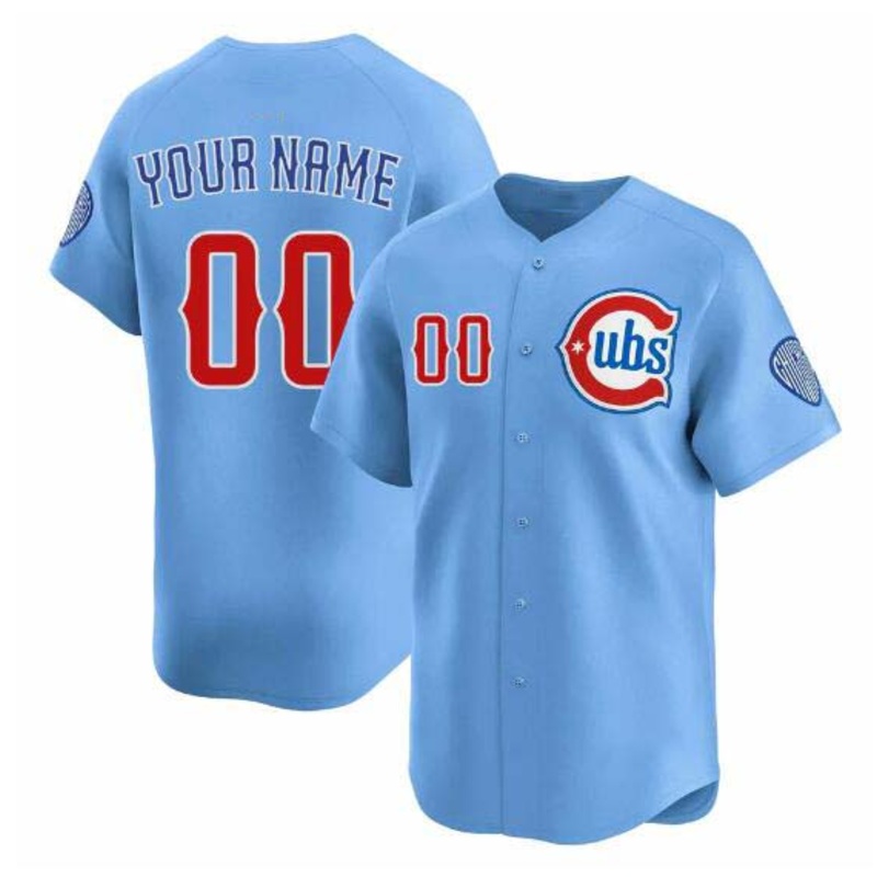 Custom Chicago Cubs Blue 2024-25 2nd Alternate Limited Stitched Baseball Jersey