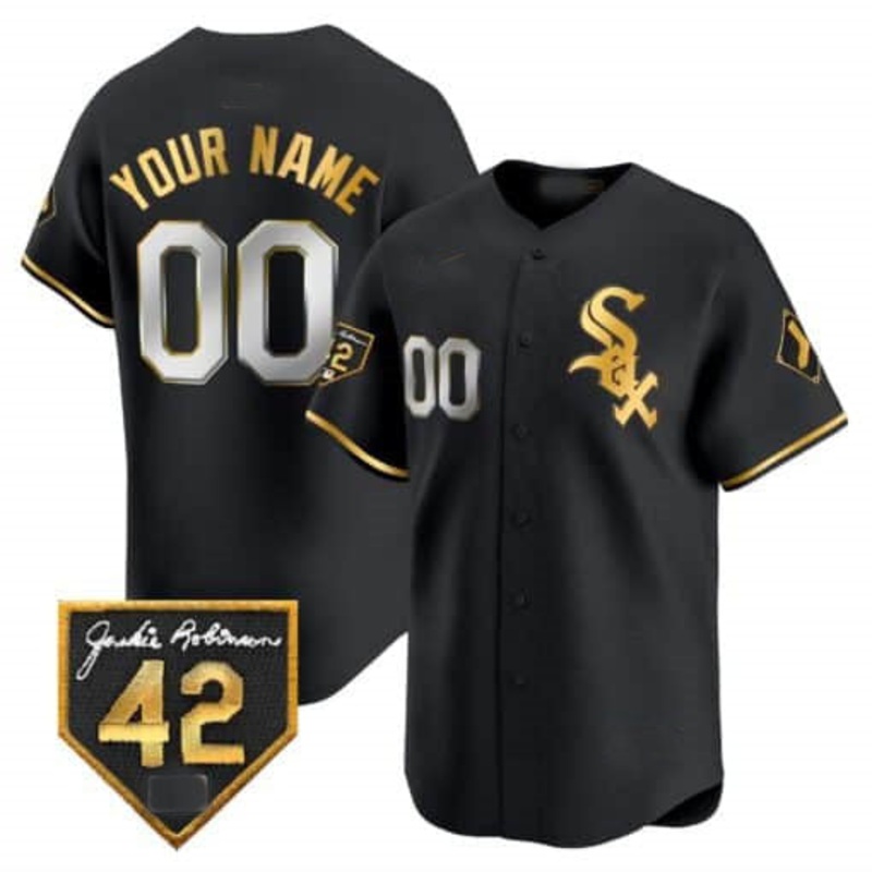 Custom Chicago White Sox 2024 Jackie Robinson Patch Vapor Premier LimitedC All Stitched Baseball Jersey