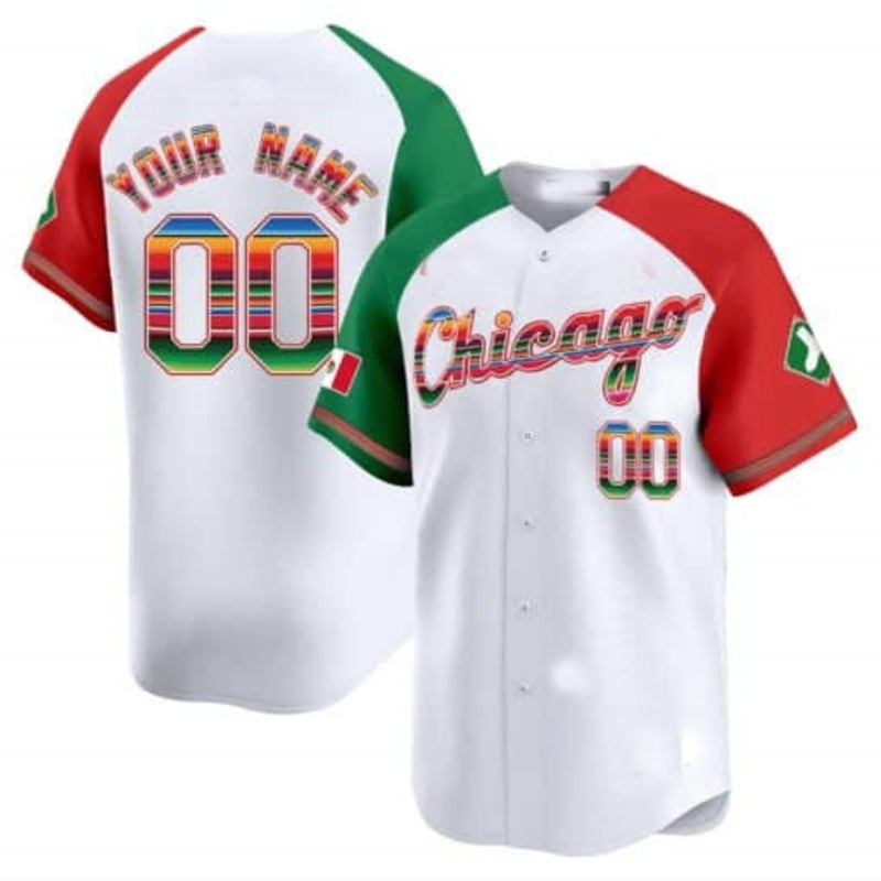 Custom Chicago White Sox Mexico Vapor Premier Limited V3 C All Stitched Baseball Jersey