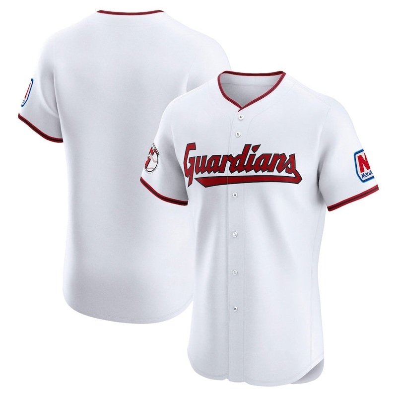 Cleveland Guardians Home Elite Jersey – White American Baseball Jerseys