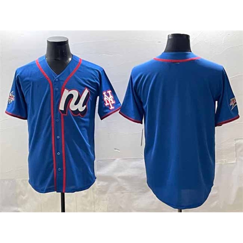 New York Mets National League Blank Blue 2025 All-Star Edition Limited Stitched Baseball Jersey