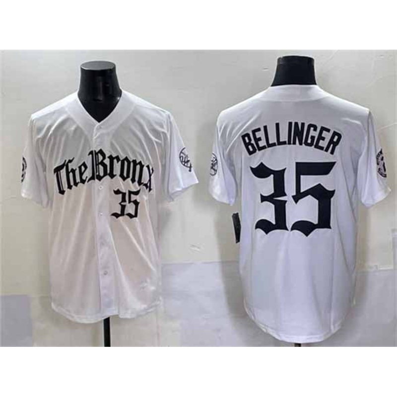 New York Yankees #35 Cody Bellinger White ‘Gothic Legacy Edition’ Vapor Premier Limited Stitched Baseball Jersey