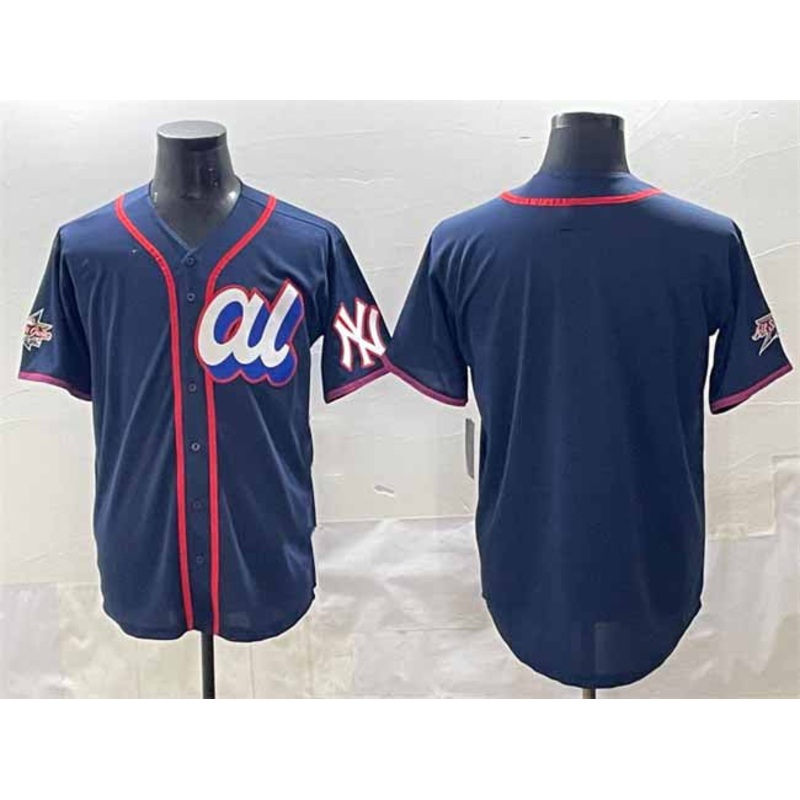 New York Yankees Blank American League Navy 2025 All-Star Edition Limited Stitched Baseball Jersey