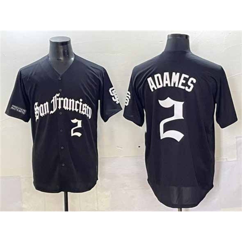 San Francisco Giants #2 Willy Adames Black ‘Gothic Fog Edition’ Vapor Premier Limited Stitched Baseball Jersey