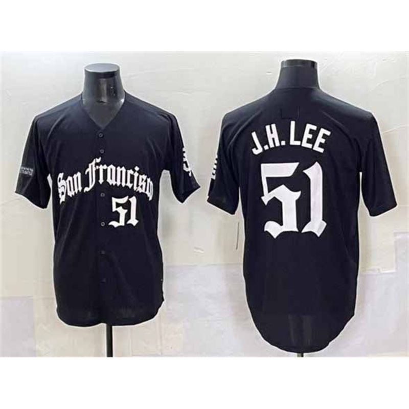 San Francisco Giants #51 Jung Hoo Lee Black ‘Gothic Fog Edition’ Vapor Premier Limited Stitched Baseball Jersey