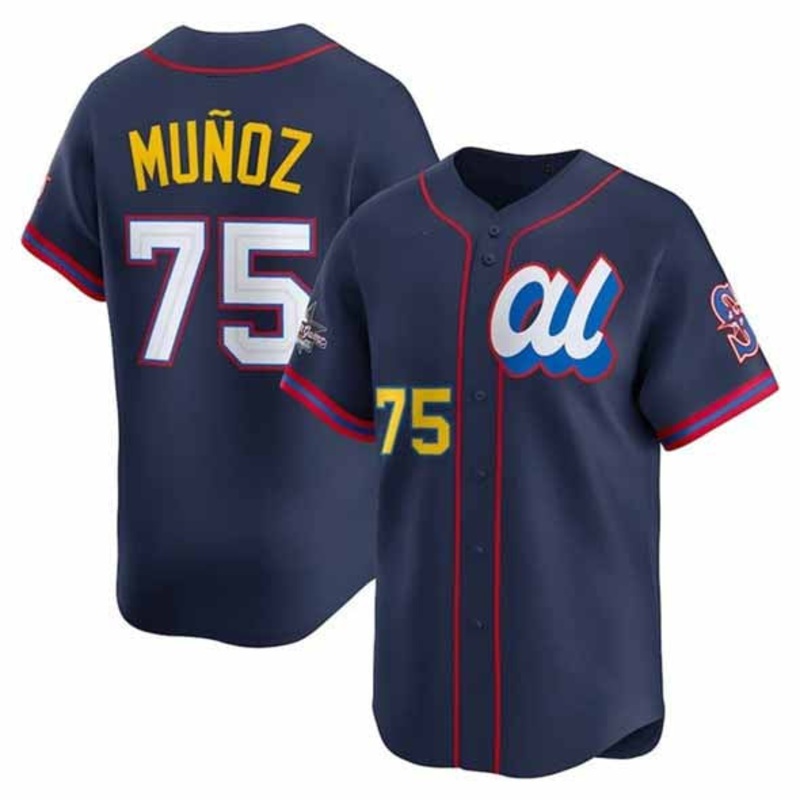 Seattle Mariners #75 Andrs Munoz American League Navy 2025 All-Star Edition Limited Stitched Baseball Jersey