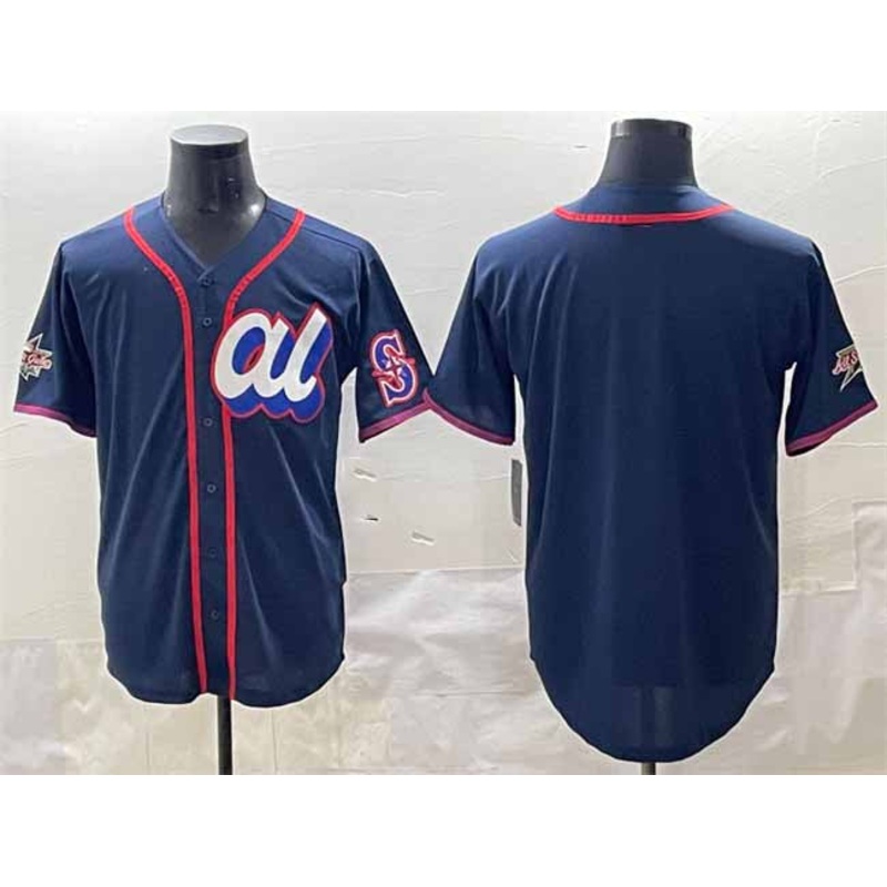 Seattle Mariners American League Blank Navy 2025 All-Star Edition Limited Stitched Baseball Jersey
