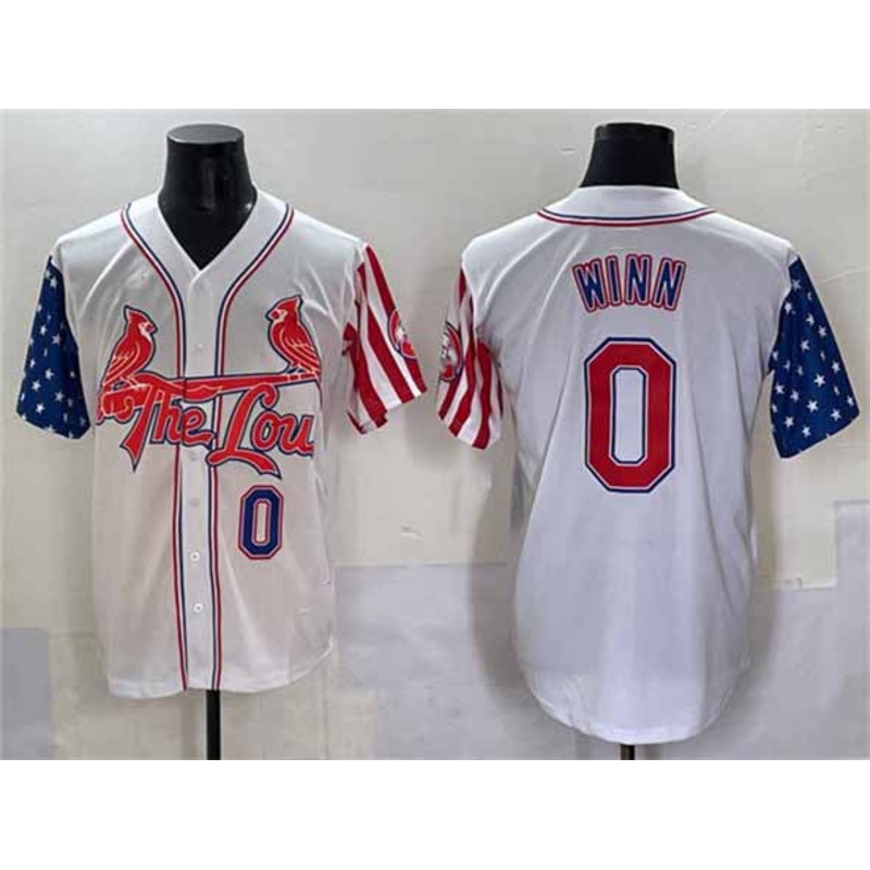 St. Louis Cardinals #0 Masyn Winn White Independence Day Vapor Premier Limited Stitched Baseball Jersey