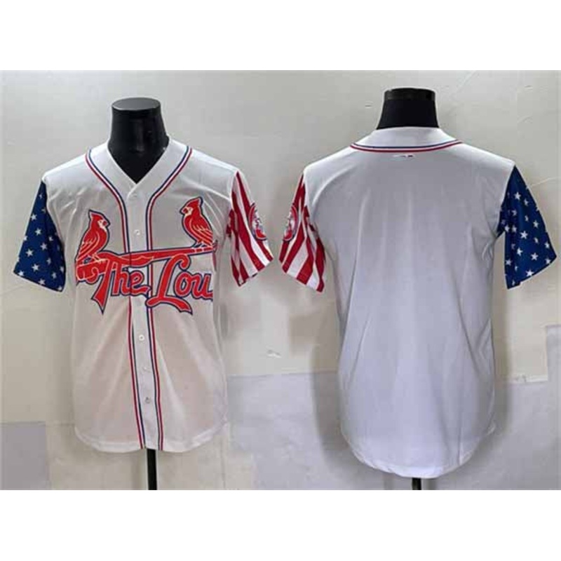 St. Louis Cardinals Blank White Independence Day Vapor Premier Limited Stitched Baseball Jersey