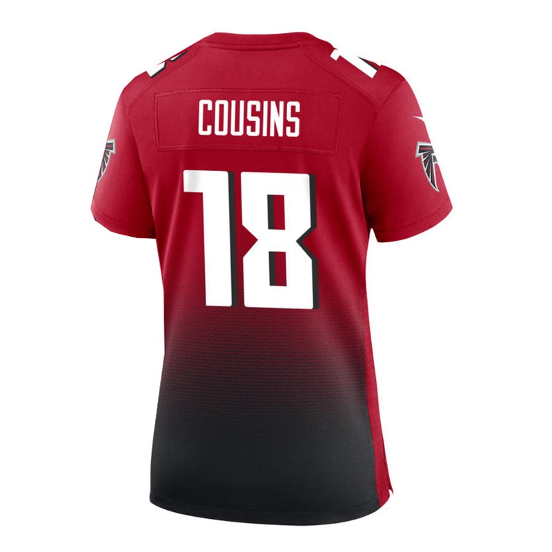 A.Falcons #18 Kirk Cousins Alternate Game Jersey – Red Stitched American Football Jerseys