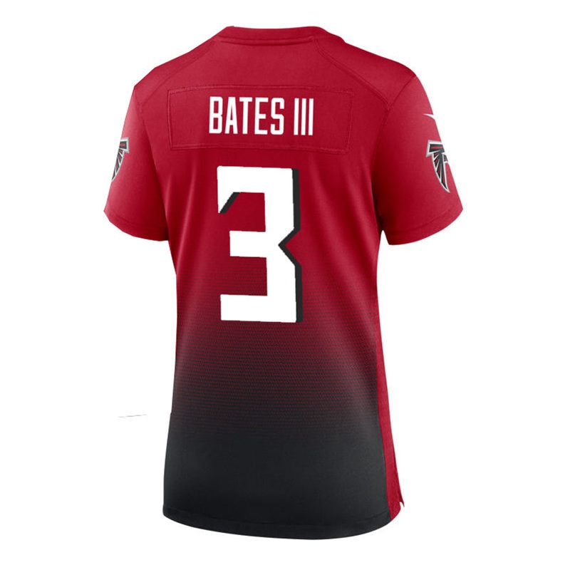 A.Falcons #3 Jessie Bates III Game Player Jersey – Red Stitched American Football Jerseys