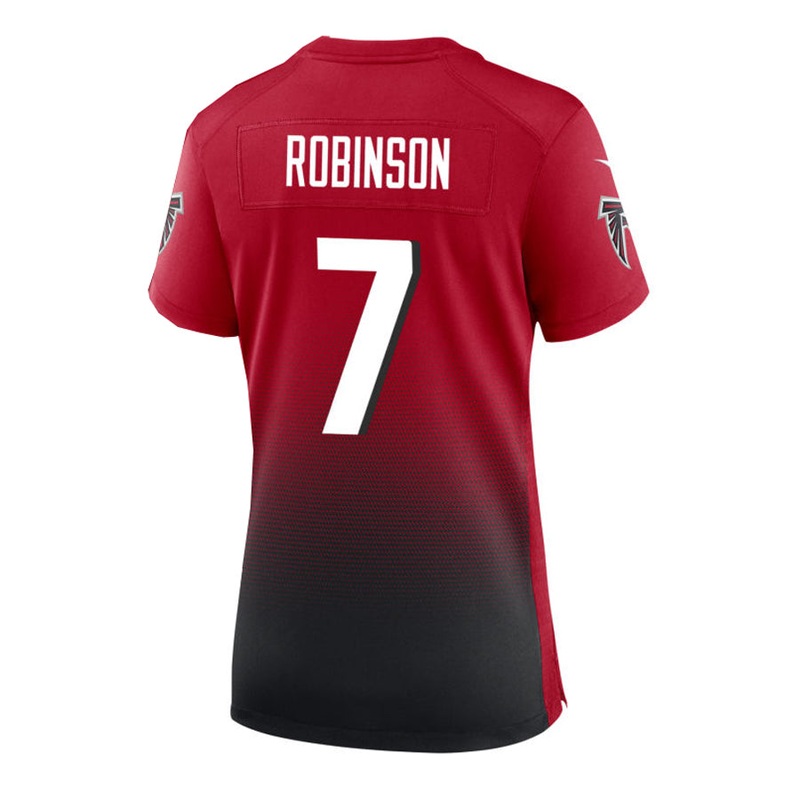 A.Falcons #7 Bijan Robinson Alternate Game Jersey – Red Stitched American Football Jerseys
