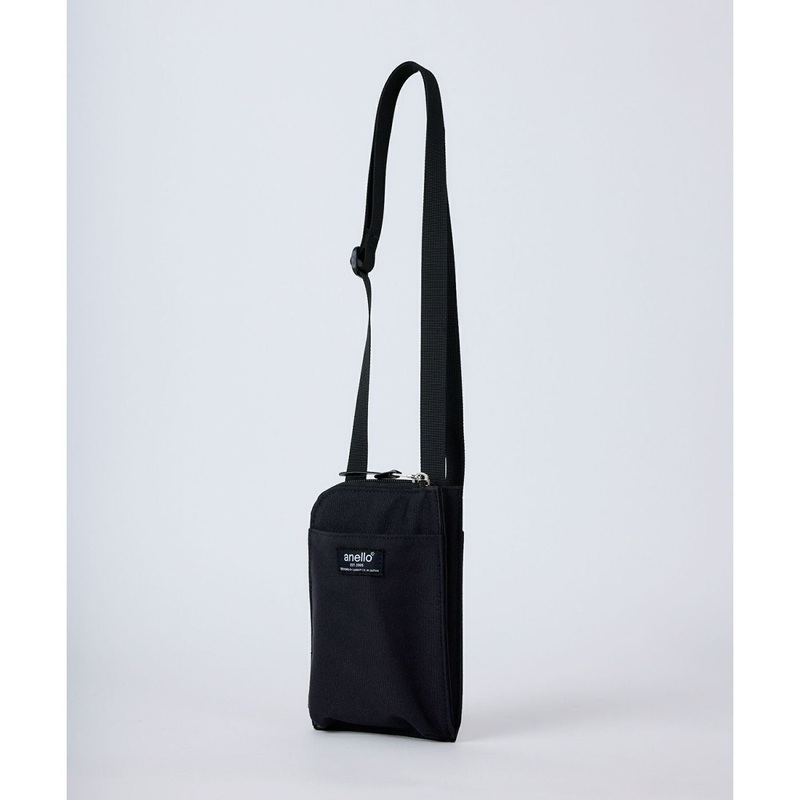 Anello To Go Rounded Zip Mini Shoulder Bag (Black)