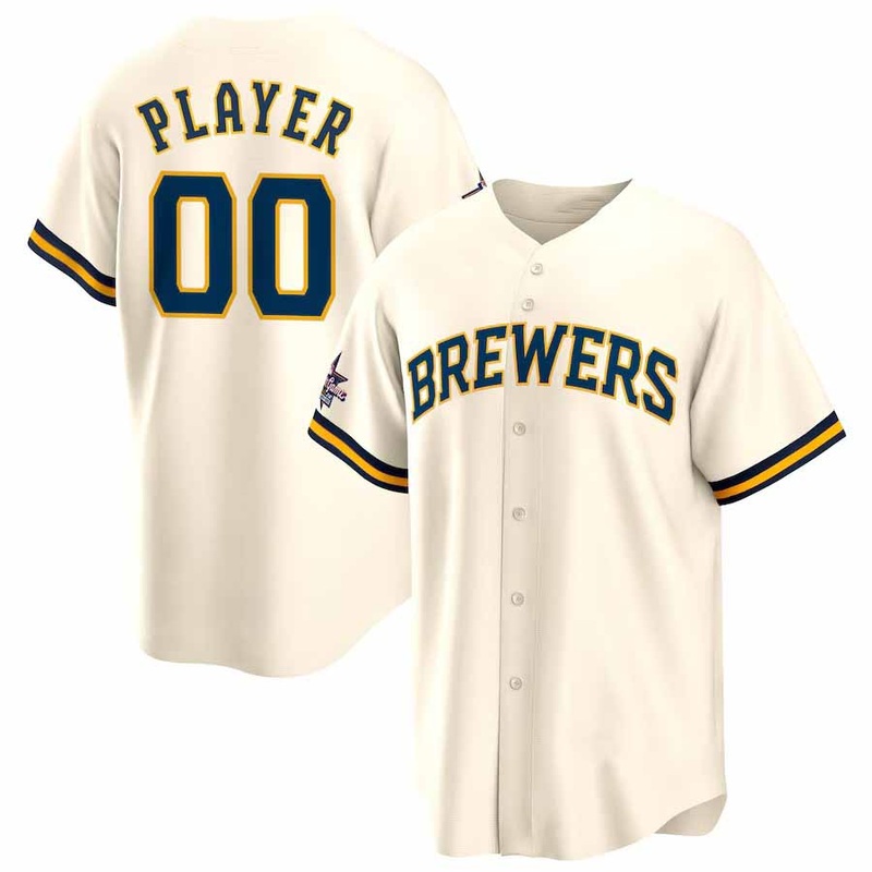 Custom Milwaukee Brewers 2025 All-Star Game Home Pick-A-Player Replica Jersey – Cream Baseball Jerseys