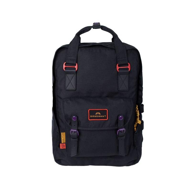 Doughnut Macaroon Large Happy Camper Series Backpack – Black