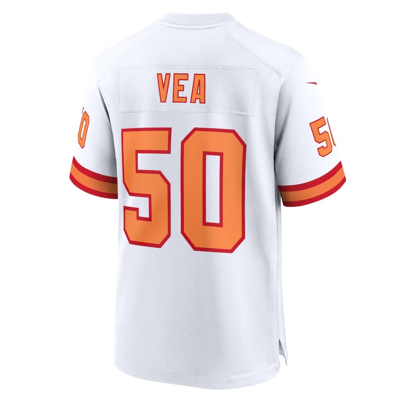 TB.Buccaneers #50 Vita Vea ’76 White 50th Season Game American Football Jerseys