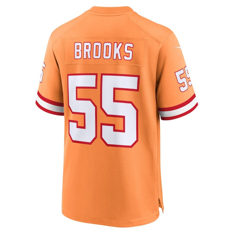 TB.Buccaneers #55 Derrick Brooks Creamsicle 50th Season Game American Football Jerseys