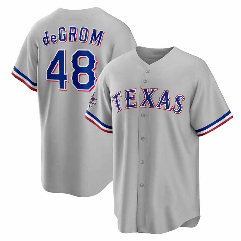 Texas Rangers #48 Jacob deGrom 2025 All-Star Game Replica Player Jersey – Gray Stitched Baseball Jersey