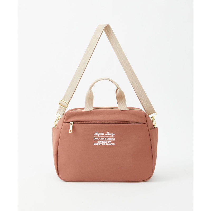 Legato Largo Washable Nylon 2Way Mini Tote Bag (Dark Pink)
