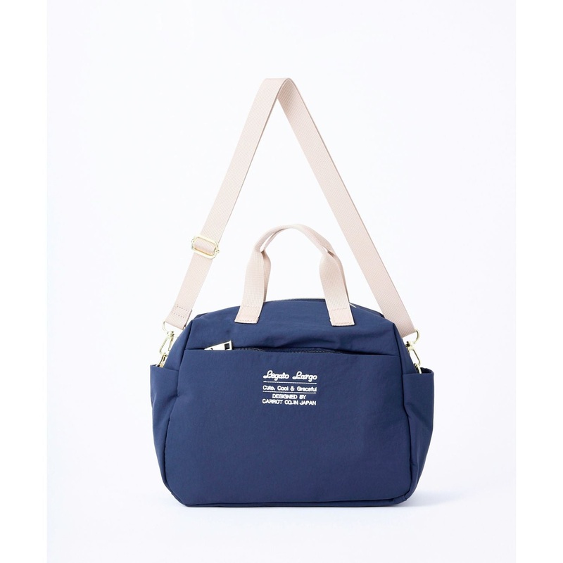 Legato Largo Washable Nylon 2Way Mini Tote Bag (Navy)