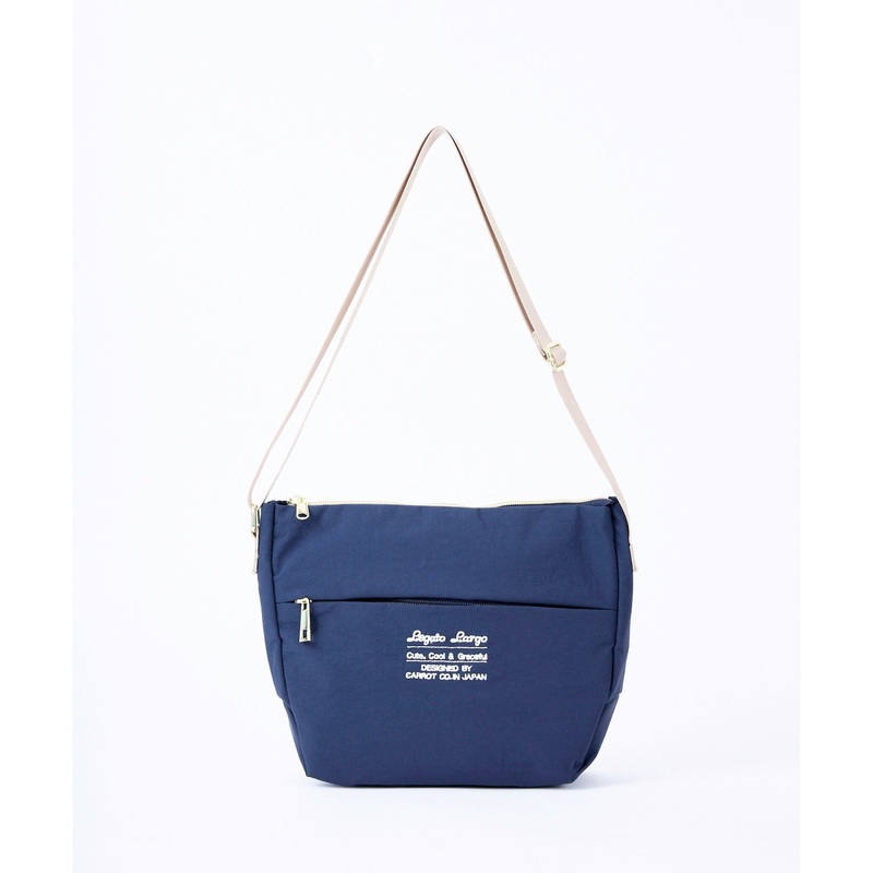 Legato Largo Washable Nylon Mini Shoulder Bag (Navy)