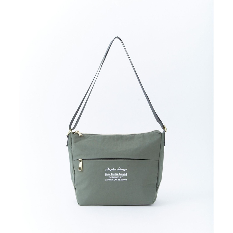 Legato Largo Washable Nylon Mini Shoulder Bag (Olive)