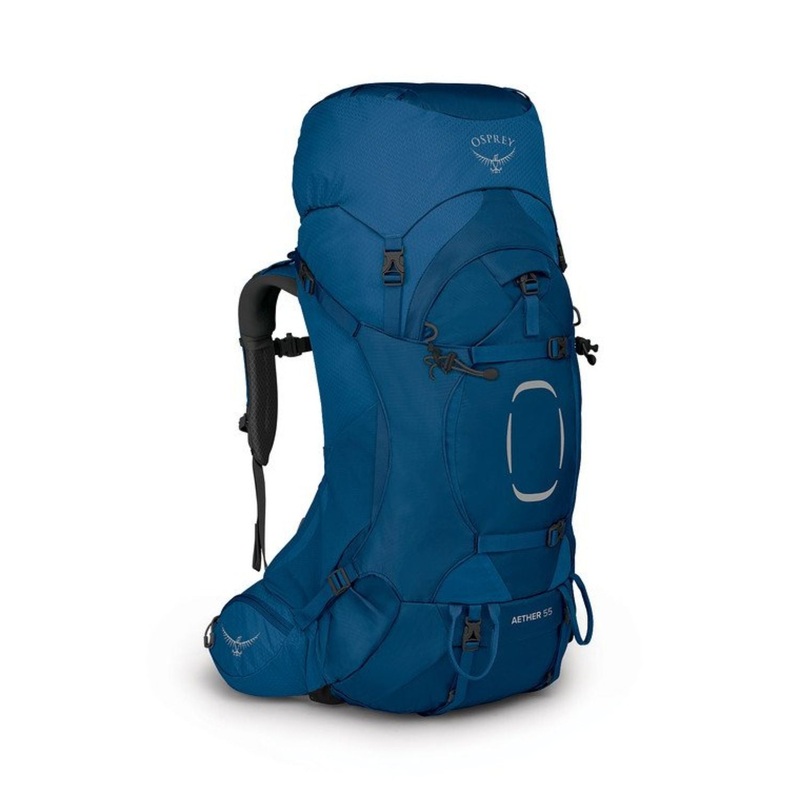 Osprey Aether 55 – Men’s Backpacking L/XL (Deep Water Blue)
