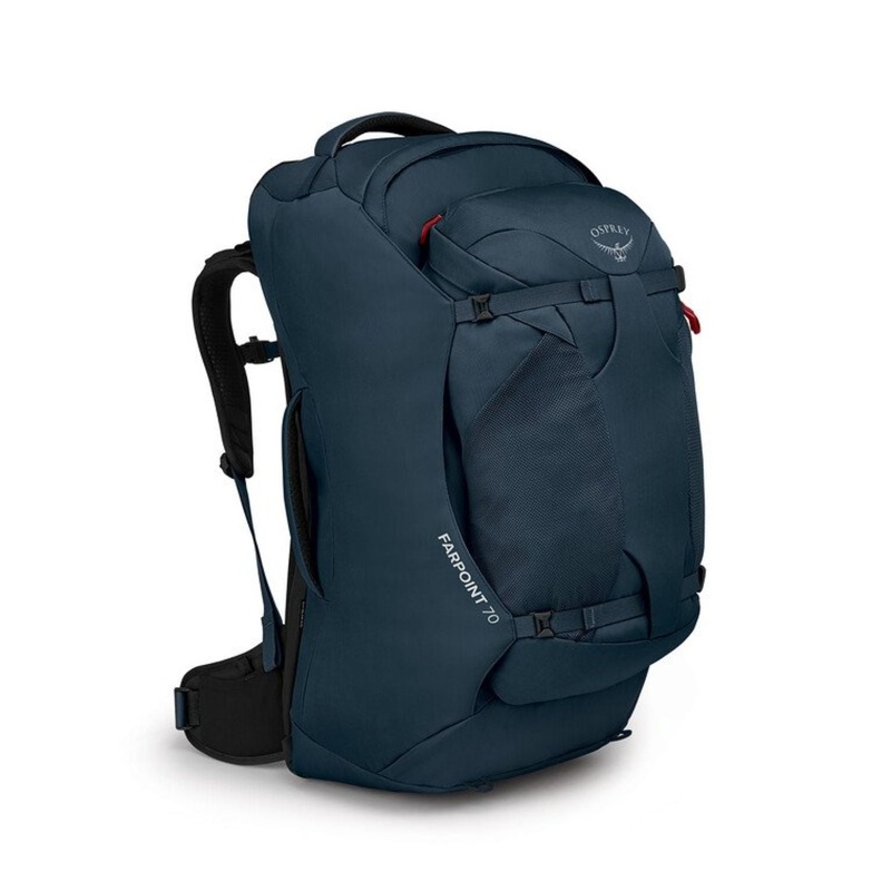 Osprey Farpoint 70 Backpack O/S – Men’s Travel Pack (Muted Space Blue)