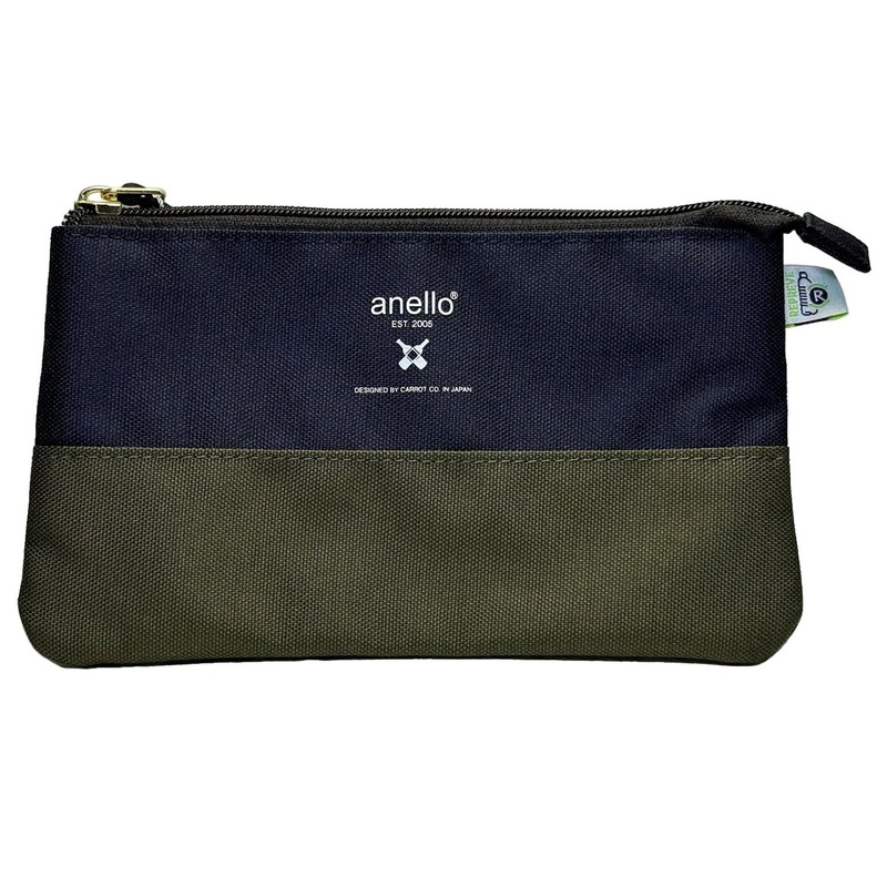 Anello Cross Bottle Pouch (Navy Olive Black)