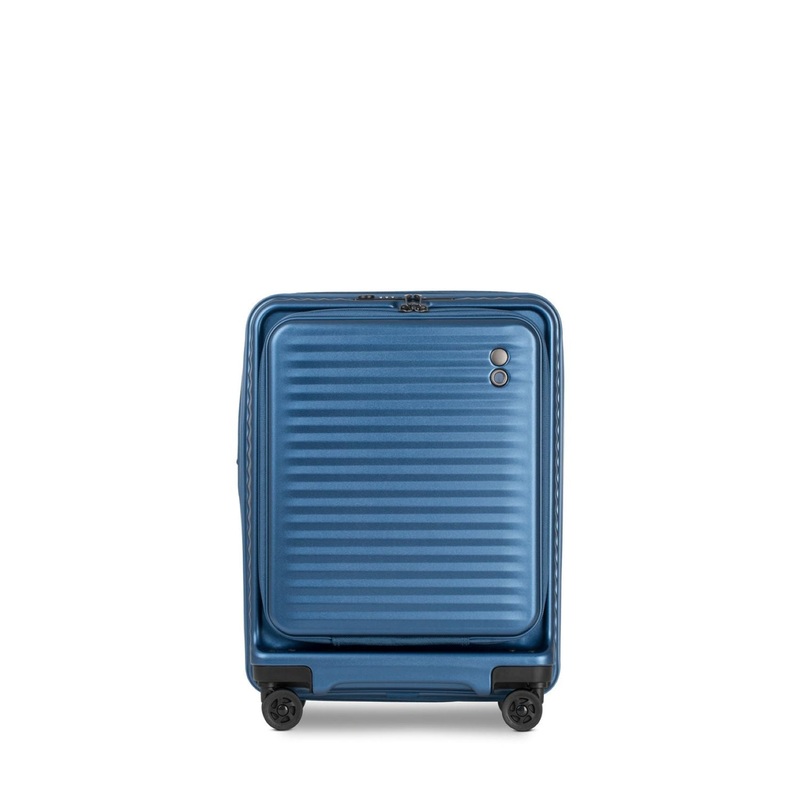 Echolac Celestra 20 Carry On Upright Luggage With Front Access Opening (Blue)
