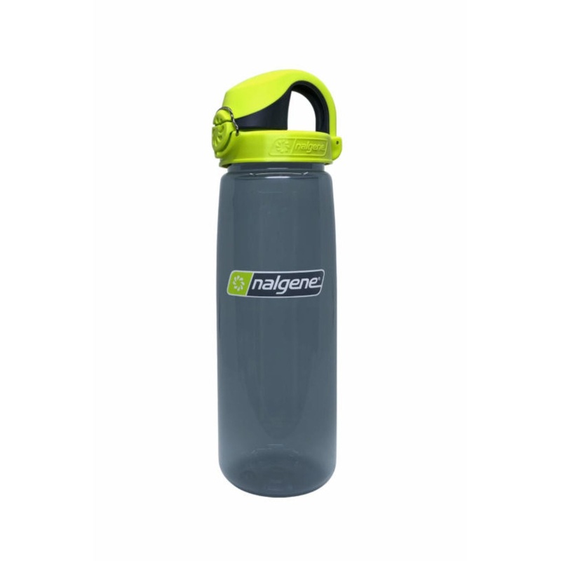 Nalgene 24oz On-The-Fly (OTF) Sustain Water Bottle – Charcoal with Lime Charcoal Cap