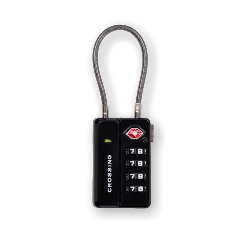 Crossing TSA 4-Dial Travel Lock With Indicator – Black