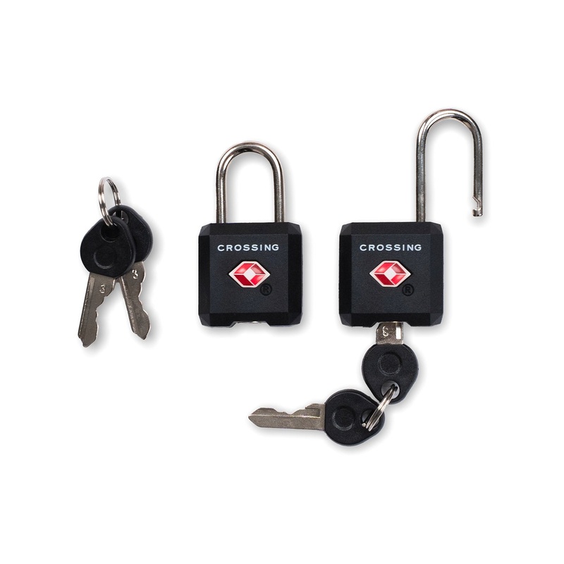 Crossing Ultra-Light TSA Travel Lock With Keys (Twin Pack) – Black