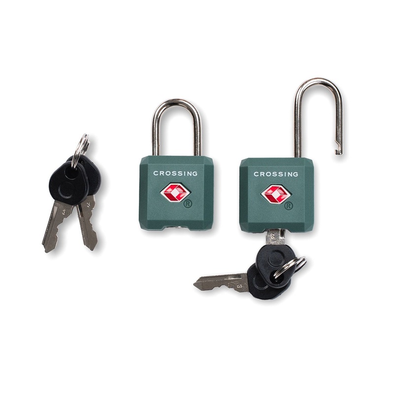 Crossing Ultra-Light TSA Travel Lock With Keys (Twin Pack) – Forest Green