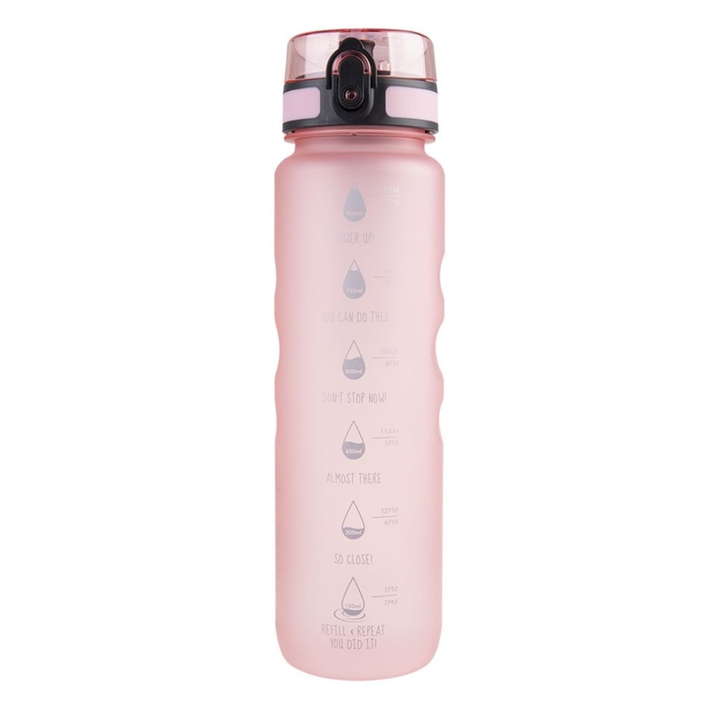 Oasis Tritan Motivation Bottle 1L – Glow Pink