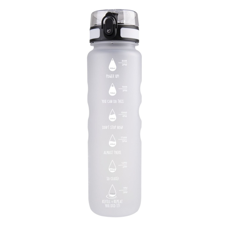 Oasis Tritan Motivation Bottle 1L – White