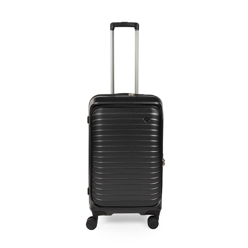 CROSSING INVI TRUNK 26 Medium Expandable Luggage With Front & Middle Access – Black