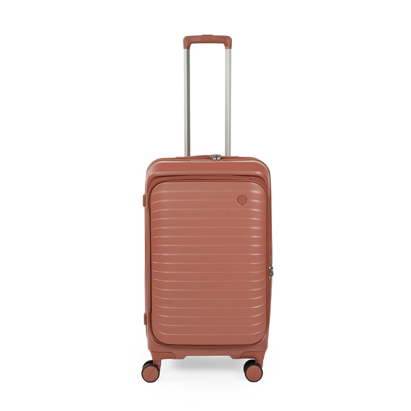 CROSSING INVI TRUNK 26 Medium Expandable Luggage With Front & Middle Access – Brick