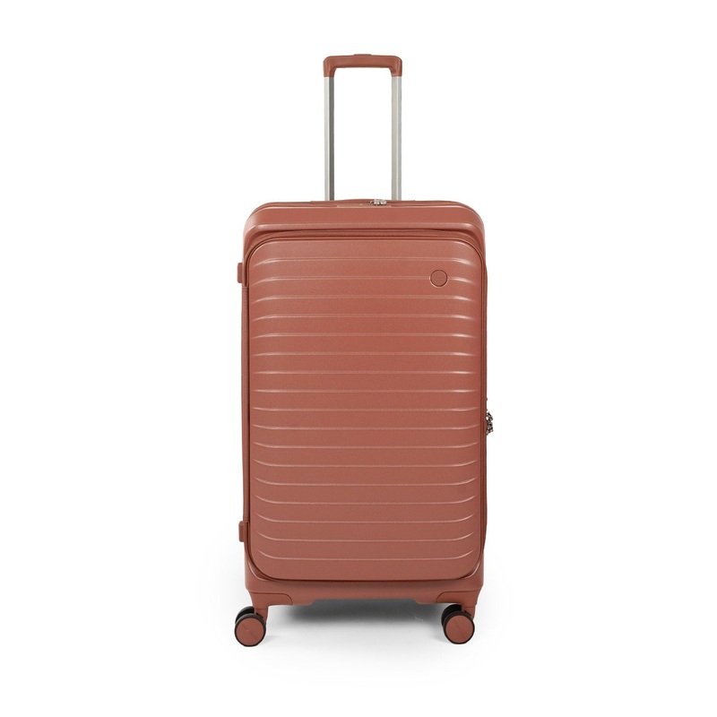 CROSSING INVI TRUNK 30 Large Expandable Luggage With Front & Middle Access – Brick