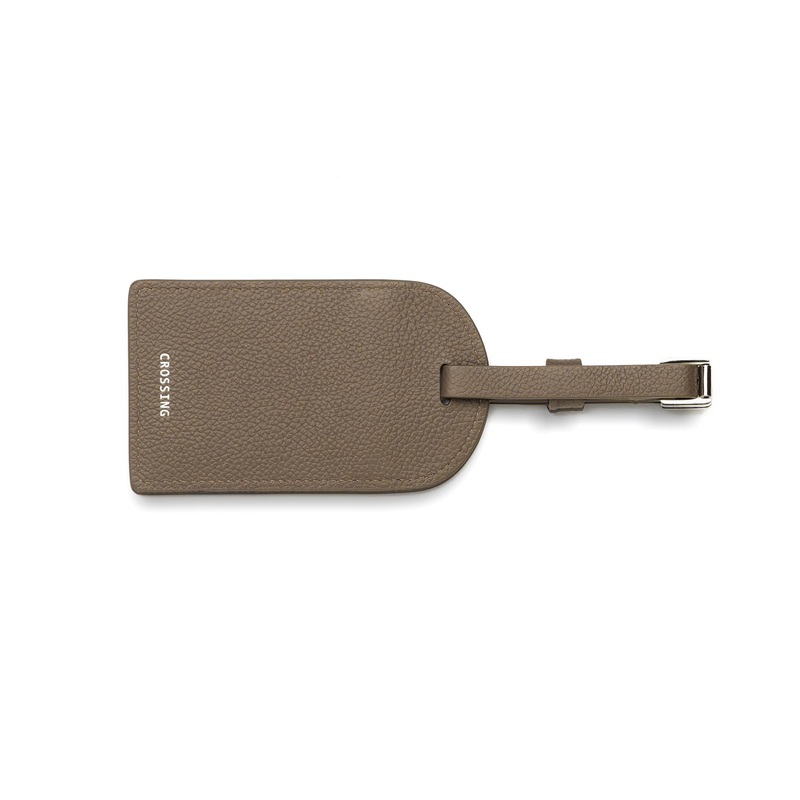 Crossing Milano Leather Luggage Tag – Dark Khaki