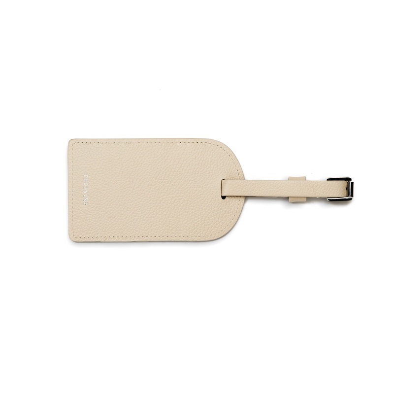 Crossing Milano Leather Luggage Tag – New Sand