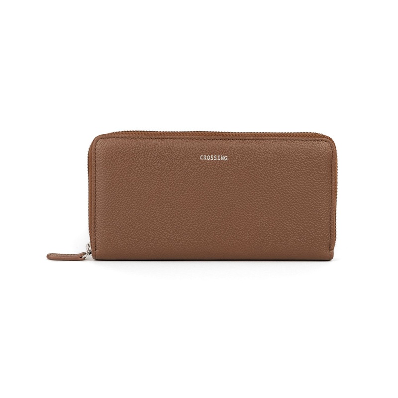 Crossing Milano Long Zip Wallet RFID – Barcoss Brown