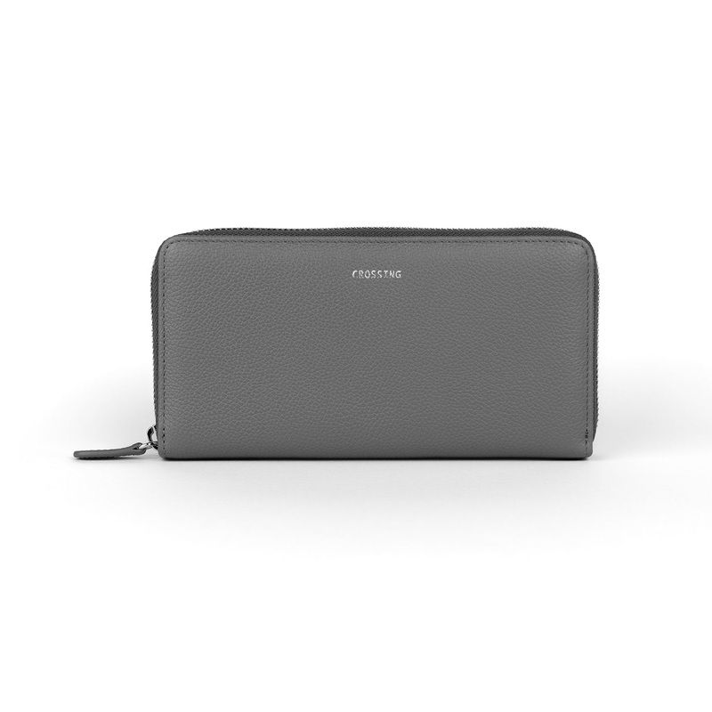 Crossing Milano Long Zip Wallet RFID – Grey