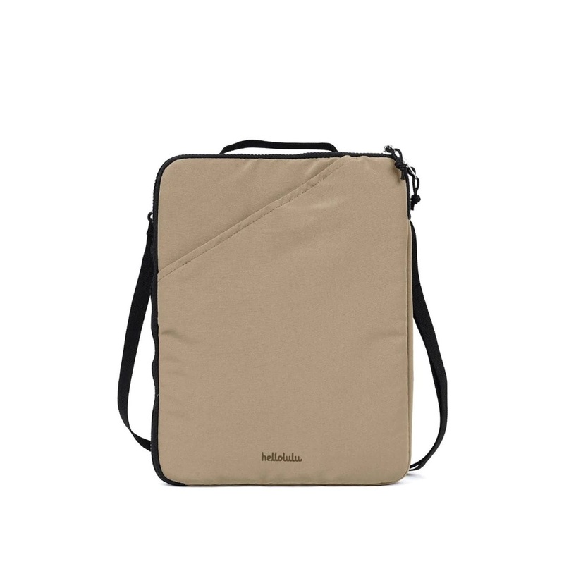Hellolulu Erle 3-Way Laptop Sleeve Case 13 Recycled (Pastel Khaki)