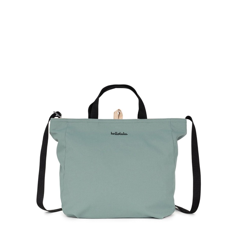 Hellolulu Jolie Double Sided 2 Way Shoulder Bag Recycled (Pale Teal/Clay Khaki)